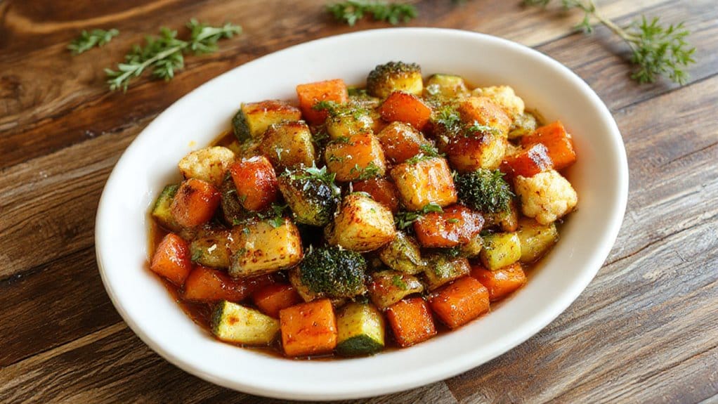 roasted vegetables with herbs