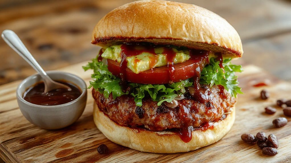 smoky bbq black bean burger