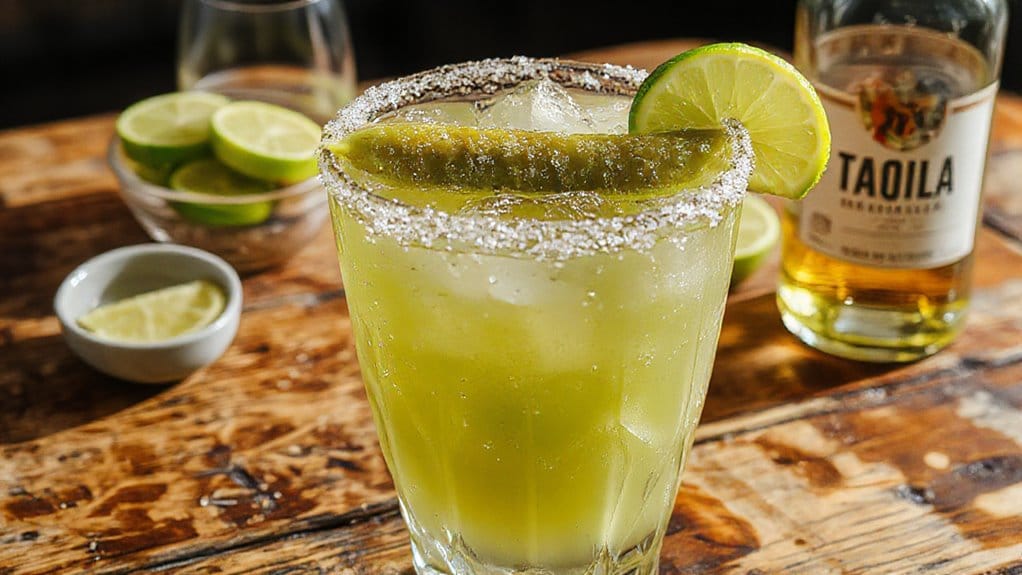 spicy tangy pickle cocktail