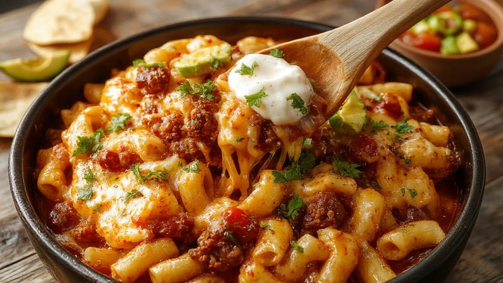 taco flavored pasta dish