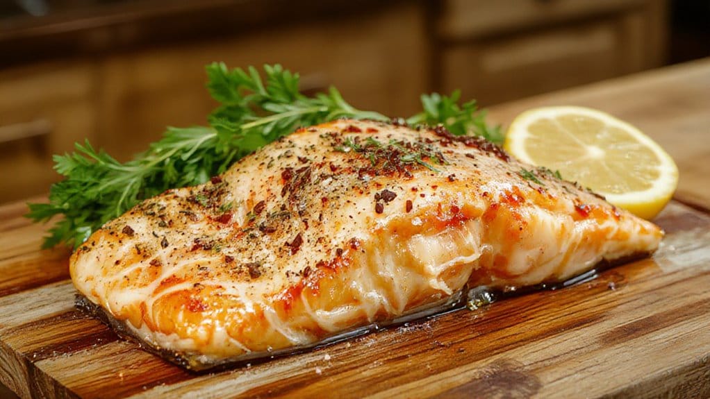 baked salmon with herbs