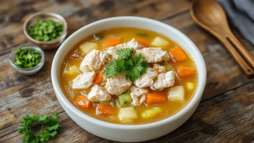 comforting chicken noodle soup
