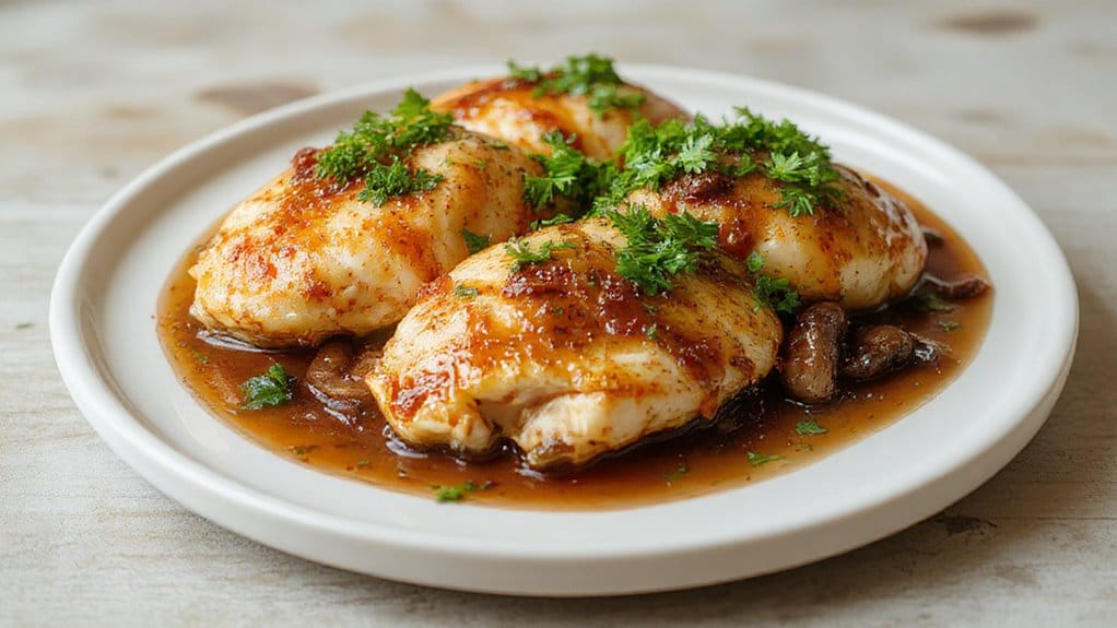 delicious chicken with marsala