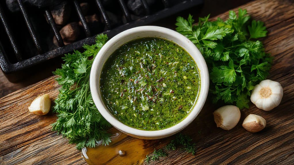 fresh herbaceous chimichurri sauce
