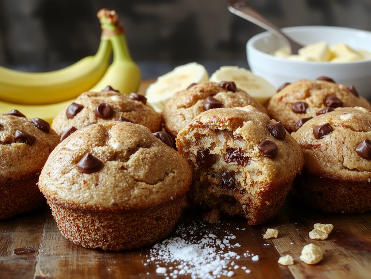 banana muffin baking instructions