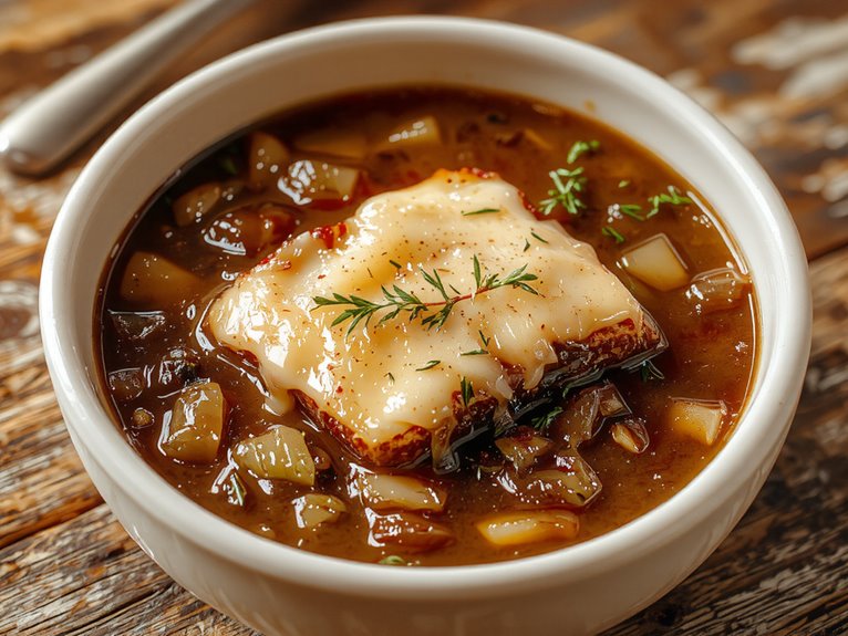 caramelized onions rich broth