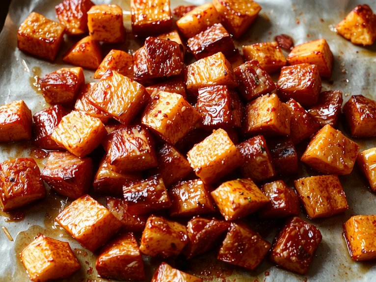 cinnamon infused sweet potatoes