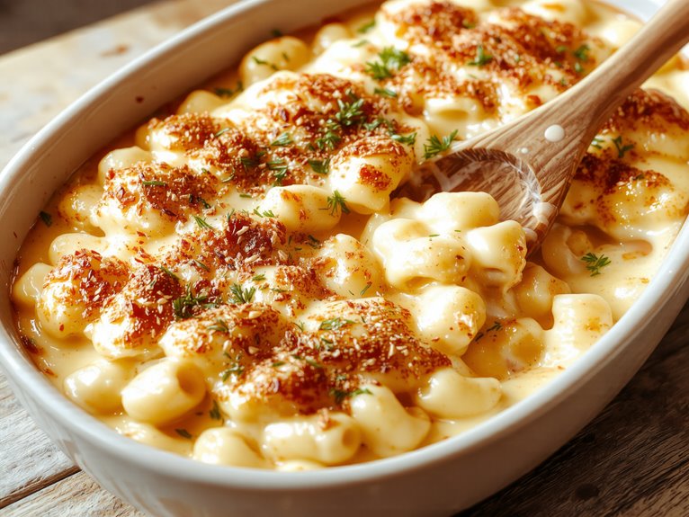 creamy baked cheese pasta
