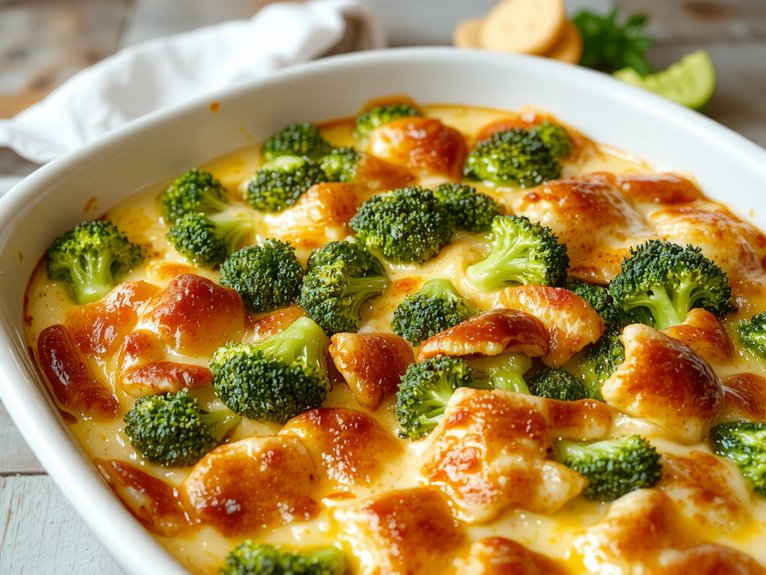 creamy broccoli bake dish