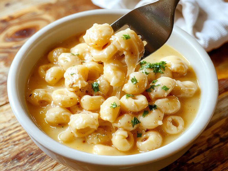 creamy cheesy pasta dish