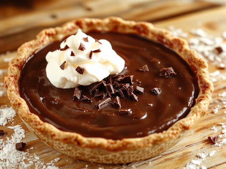 creamy chocolate pie dessert