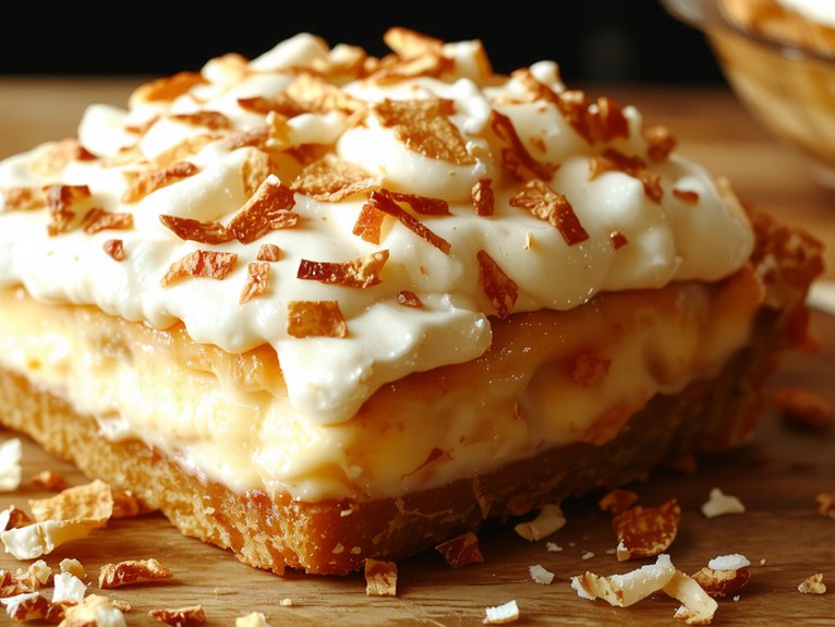 creamy coconut pie dessert