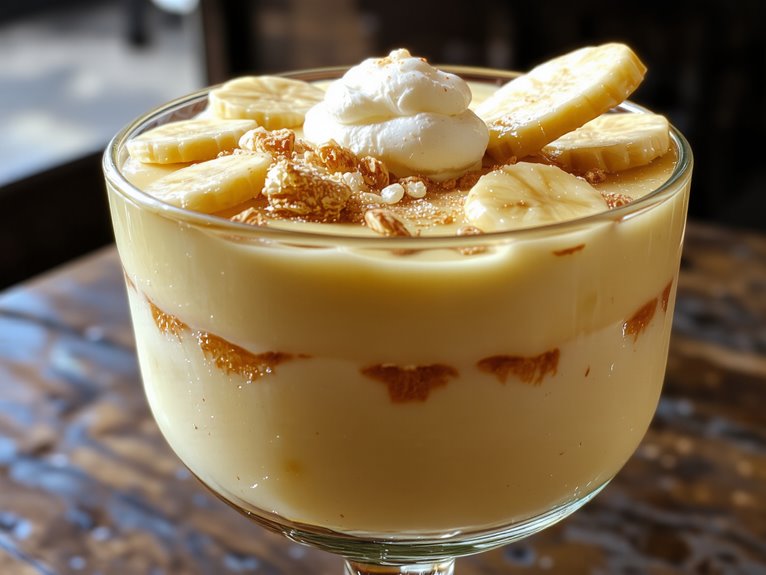 creamy layered banana dessert