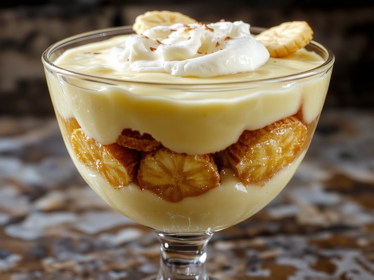 creamy layered banana dessert