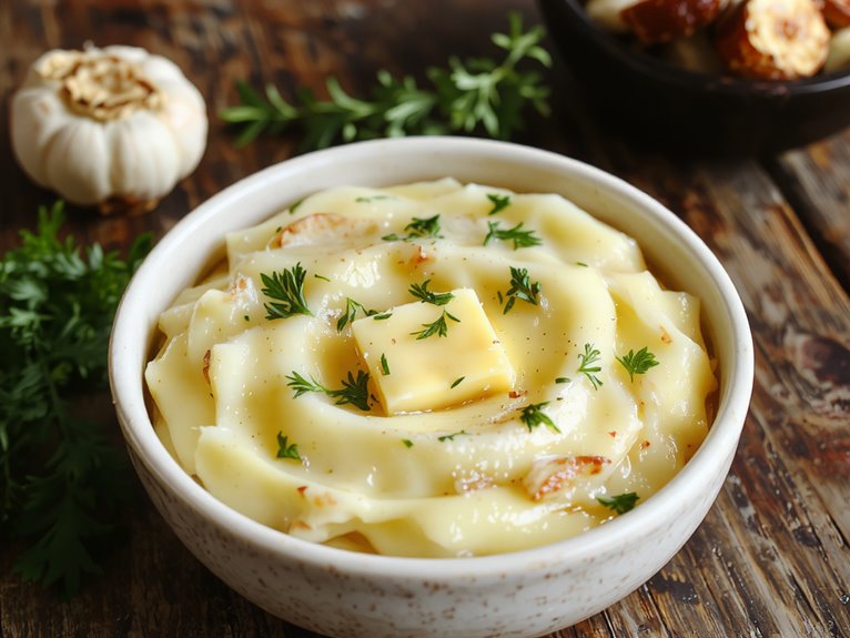 creamy roasted garlic potatoes