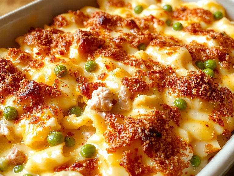 creamy tuna pasta bake