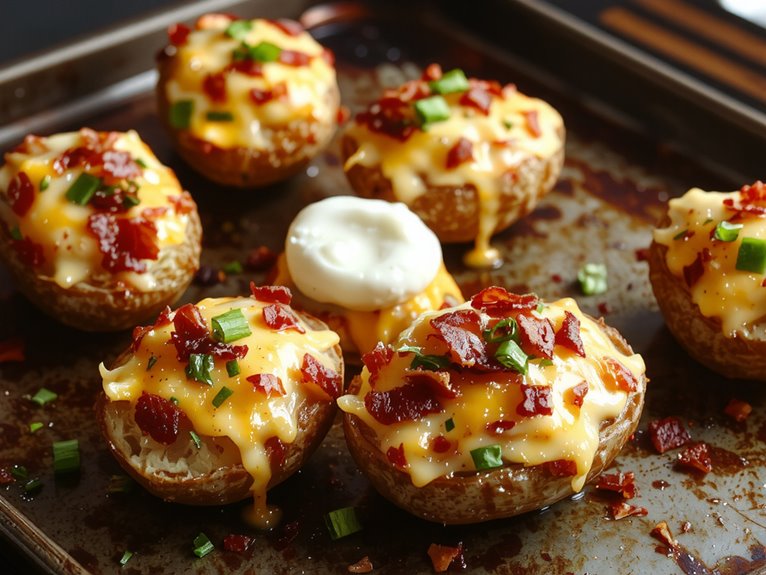 crispy cheesy potato skins