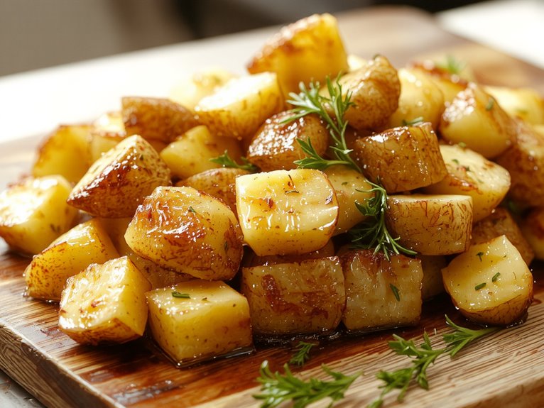crispy golden roasted spuds