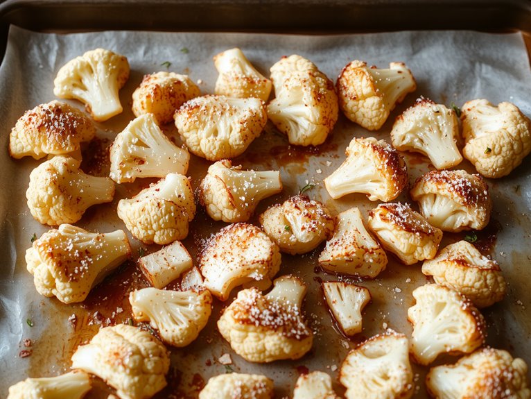 crispy oven roasted cauliflower