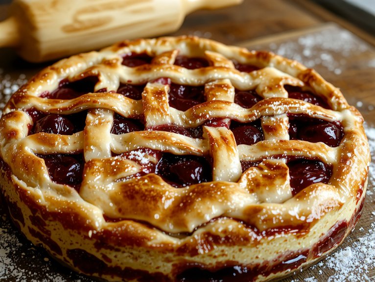 flaky buttery cherry pie
