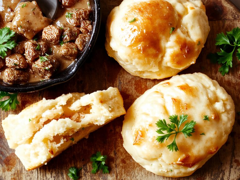 flaky buttery savory comforting