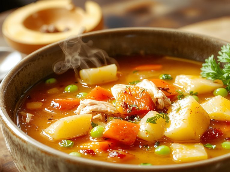 fresh homemade comforting soup