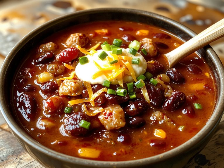 heartwarming savory homemade chili