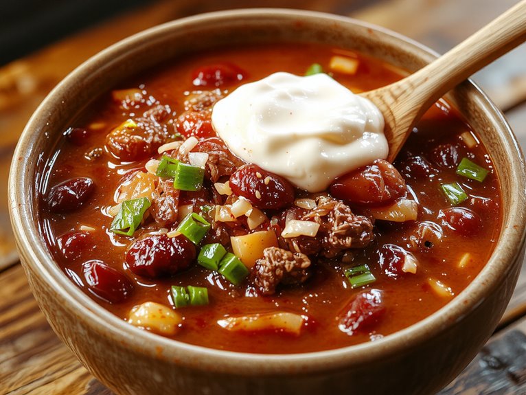 hearty homemade beef chili