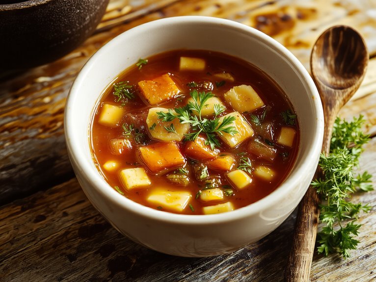 hearty homemade vegetable soup