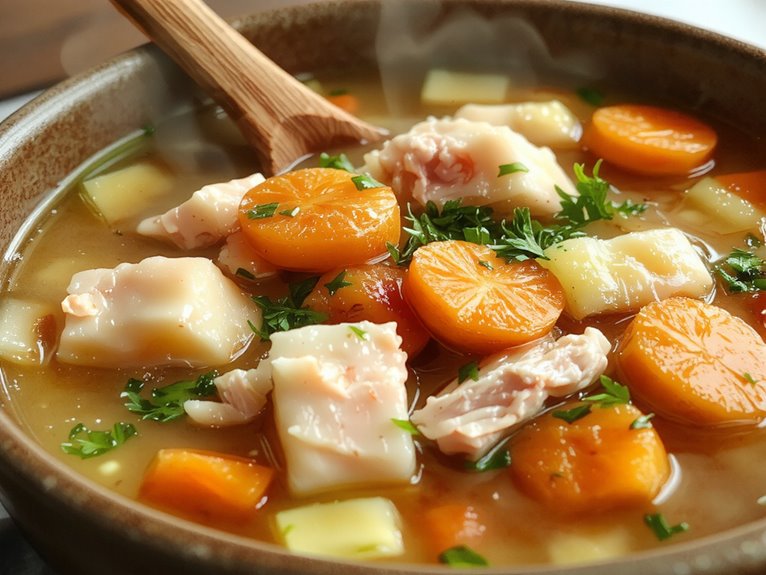 hearty leftover turkey soup