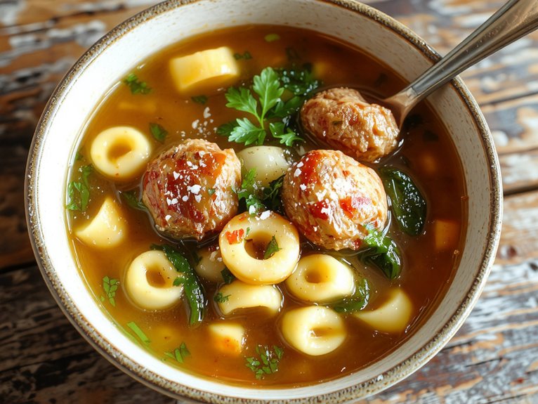 hearty meatball minestrone delight