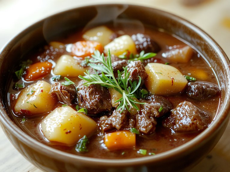 hearty slow cooked beef stew