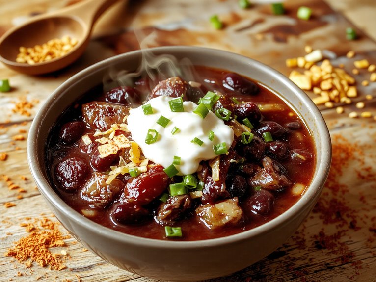 hearty spicy comforting chili