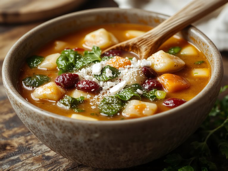 hearty vegetable packed italian soup
