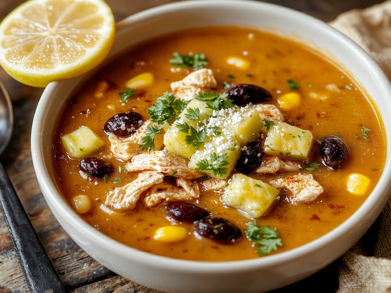 homemade chicken tortilla soup