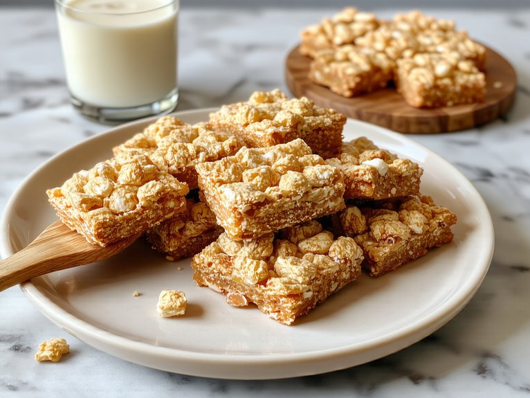 homemade crispy rice dessert