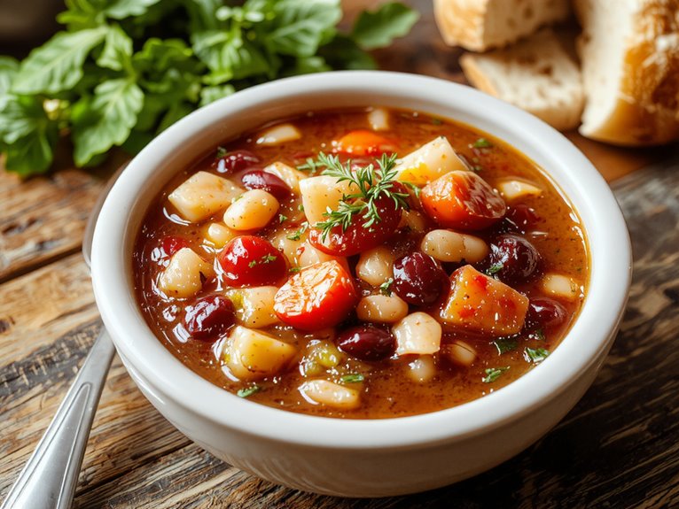 homemade hearty bean soup