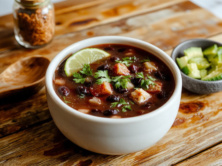 savory black bean soup