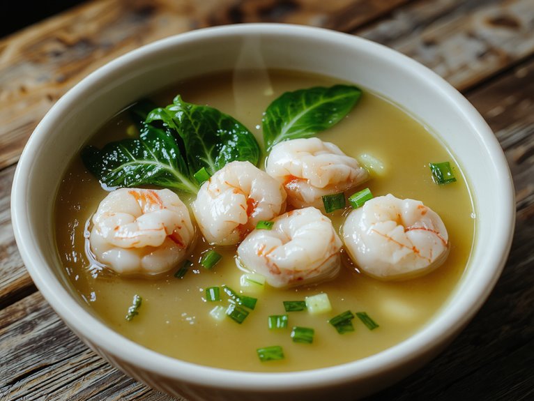 savory handmade dumplings soup