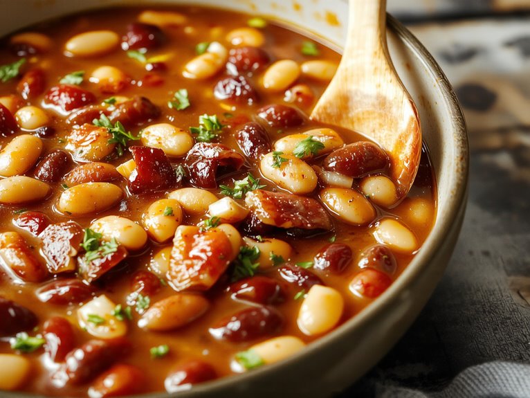 savory slow cooked beans