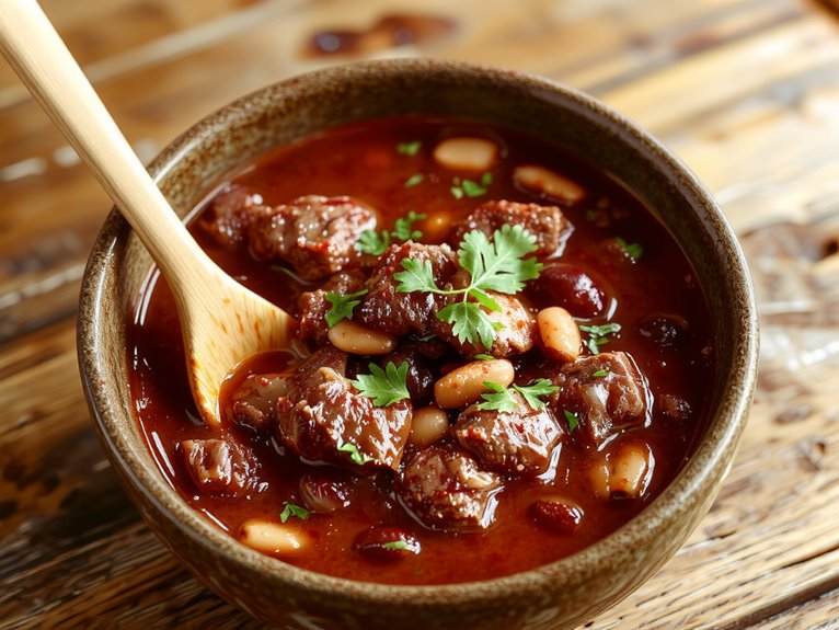 slow cooked hearty chili