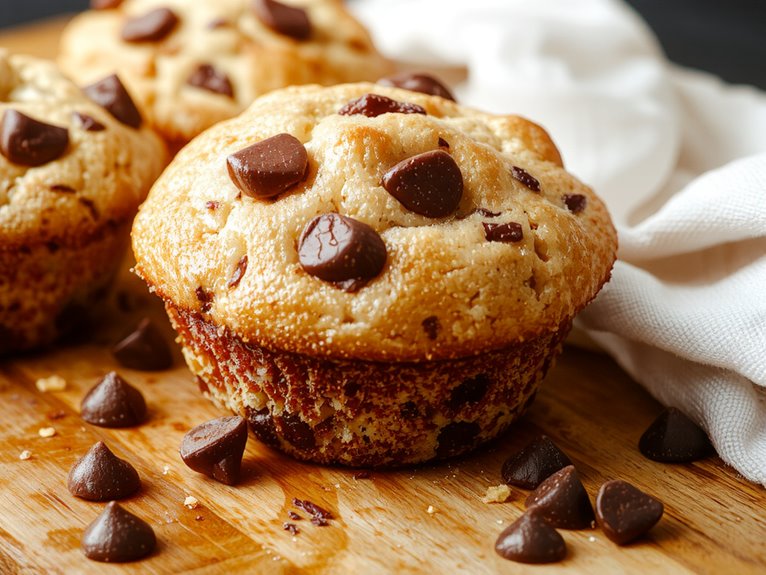 soft chocolate chip muffins