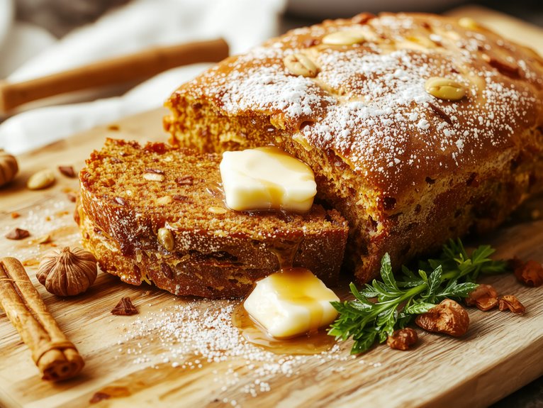 spiced moist pumpkin bread