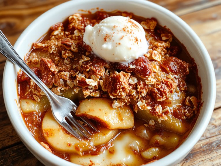 sweet apple crumble recipe