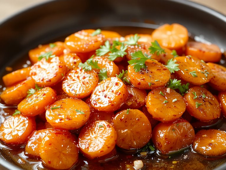 sweet glazed carrot side
