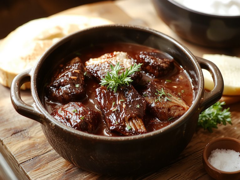 tender slow cooked beef