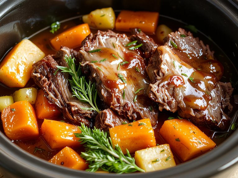 tender slow cooked beef roast
