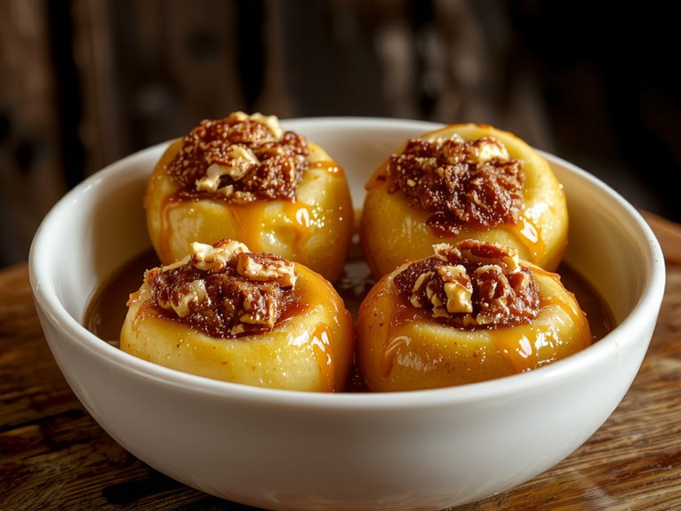 warm spiced baked apples