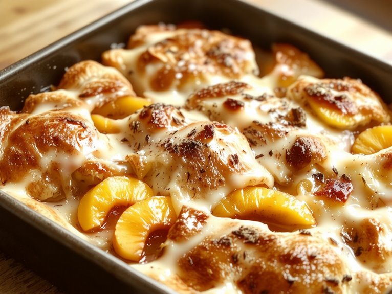 buttery golden peach dessert