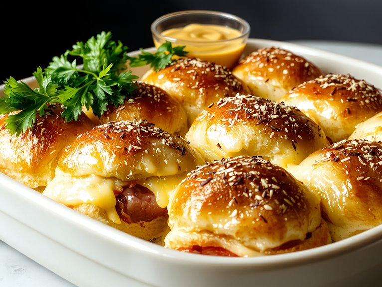 buttery ham cheese sliders